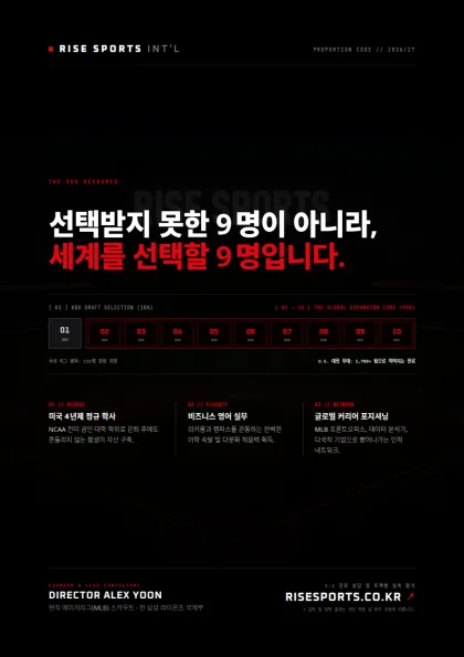 선택받지 못한 9명이 아니라, 세계를 선택할 9명입니다.